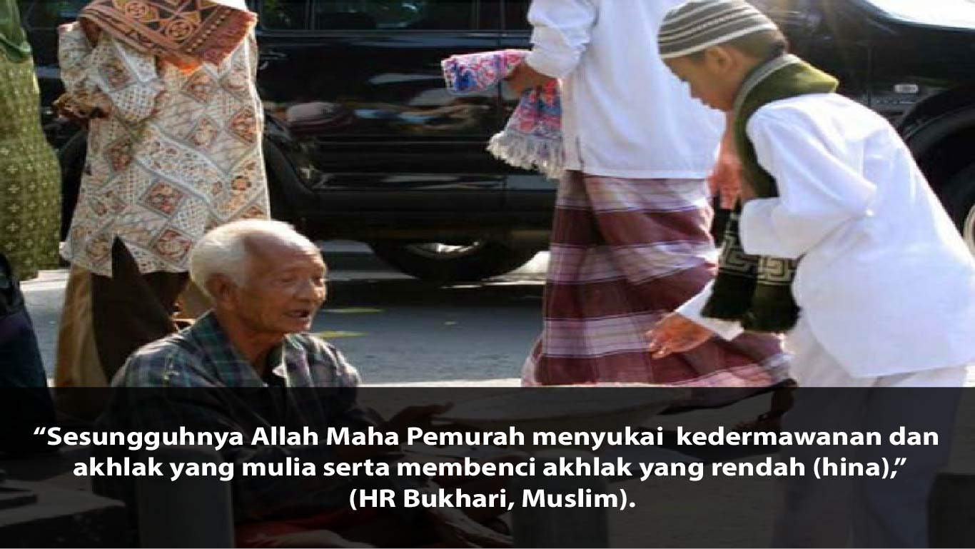 sedekah adalah salah satu contoh akhlak mahmudah